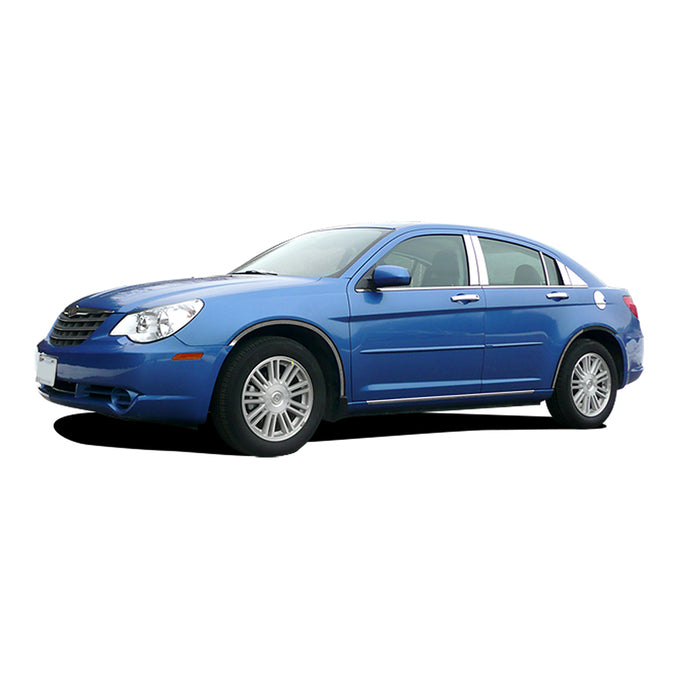 6pcs Stainless Steel Pillar Post Trim<br>11-14 Chrysler 200, 07-10 Sebring