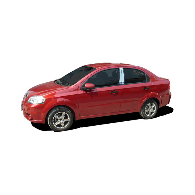 4pcs Stainless Steel Pillar Post Trim<br>08-11 Chevy Aveo