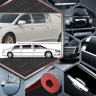 6pcs Stainless Steel Pillar Post Trim<br>13-19 Cadillac XTS