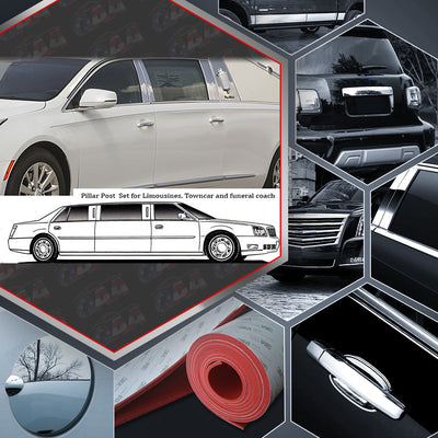 8pcs Stainless Steel Pillar Post Trim<br>13-19 Cadillac XTS