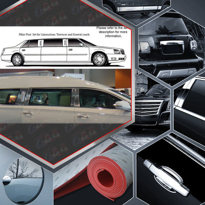 6pcs Stainless Steel Pillar Post Trim<br>13-19 Cadillac XTS