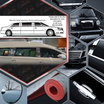 6pcs Stainless Steel Pillar Post Trim<br>13-19 Cadillac XTS