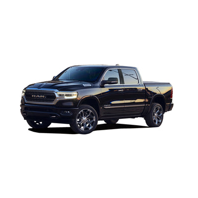 4pcs Matte Black Aluminum Pillar Port Trim<br>19-23 Ram 1500, 20-21 2500, 3500 Crew Cab