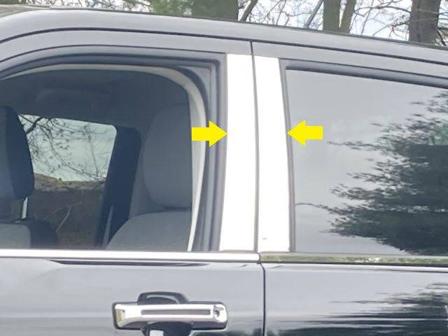 4Pc Stainless Steel Pillar Trim <br>22-24 Ford Maverick