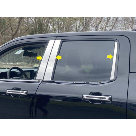 6Pc Stainless Steel Pillar Trim <br>22-24 Ford Maverick