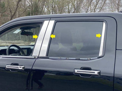 6Pc Stainless Steel Pillar Trim <br>22-24 Ford Maverick
