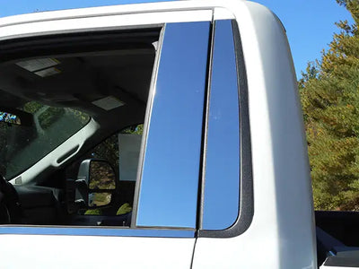 4Pc Stainless Steel Pillar Trim <br>23-24 Ford Super Duty