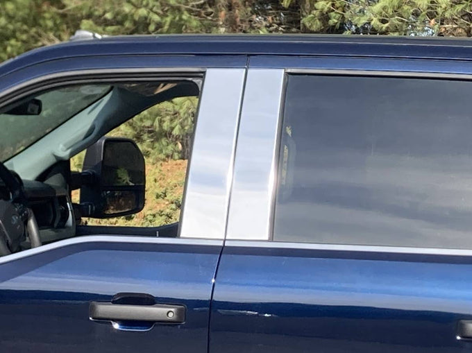 4Pc Stainless Steel Pillar Trim <br>23-24 Ford Super Duty
