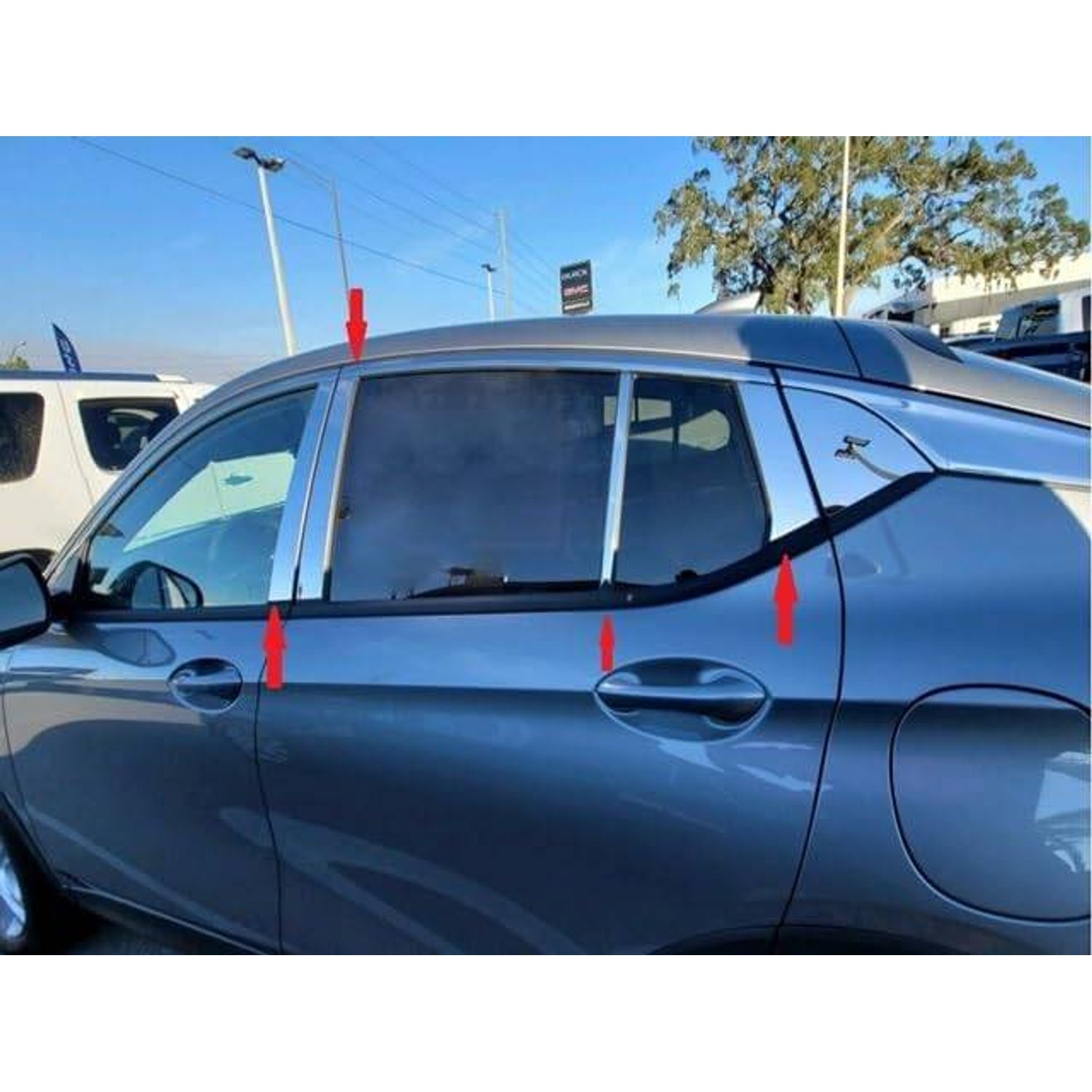 8Pc Stainless Steel Pillar Trim <br>2024 Buick Envista