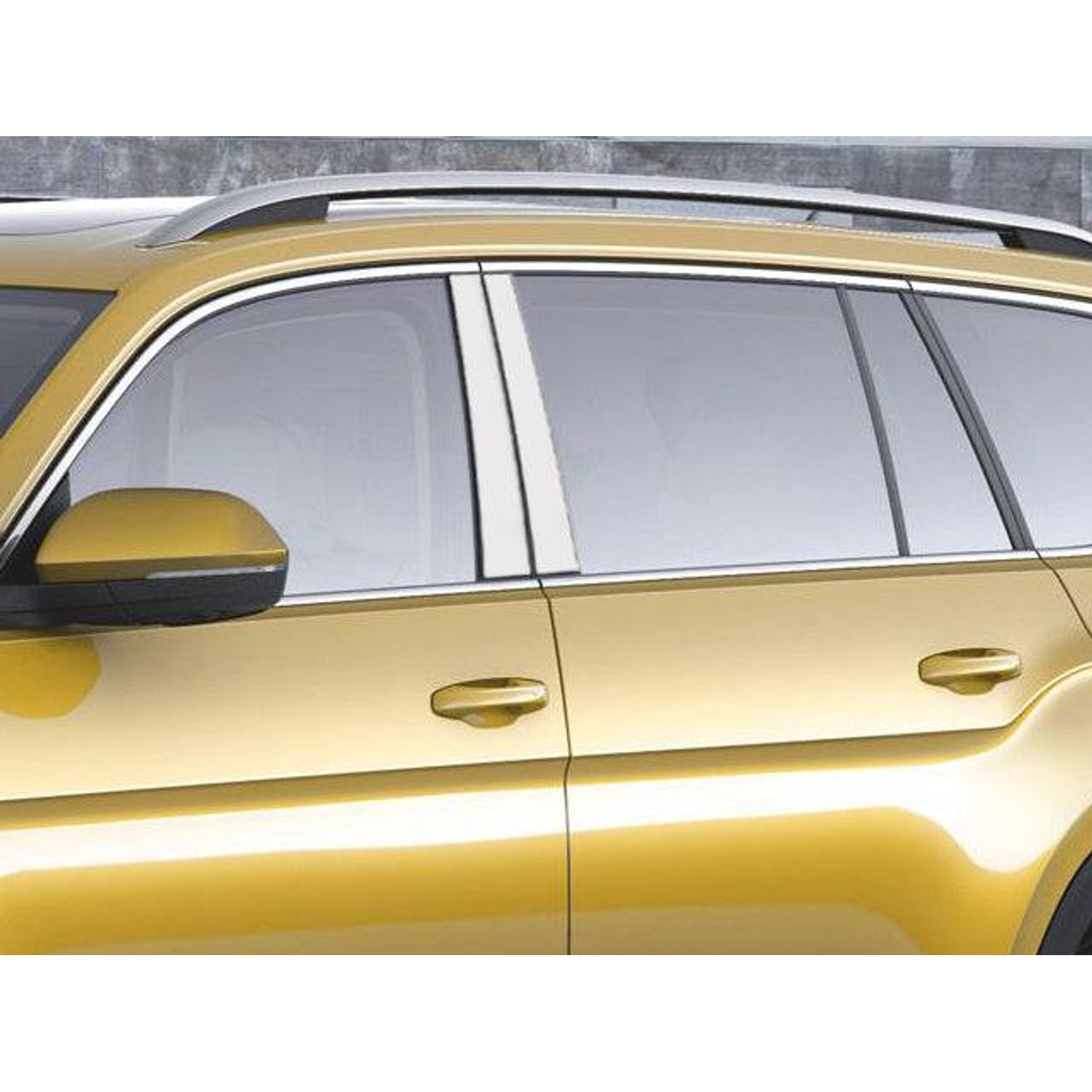 4Pc Stainless Steel Pillar Trim <br>20-25 Volkswagen Atlas Cross Sport