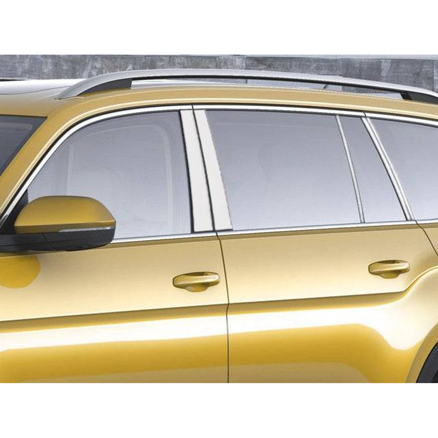 10Pc Stainless Steel Pillar Trim <br>20-25 Volkswagen Atlas Cross Sport