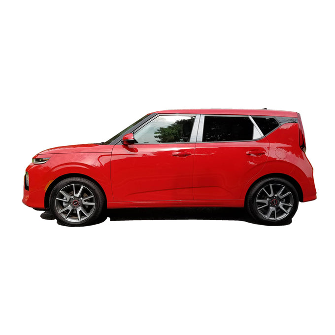 6pcs Stainless Steel Pillar Post Trim<br>20-23 Kia Soul Hatchback