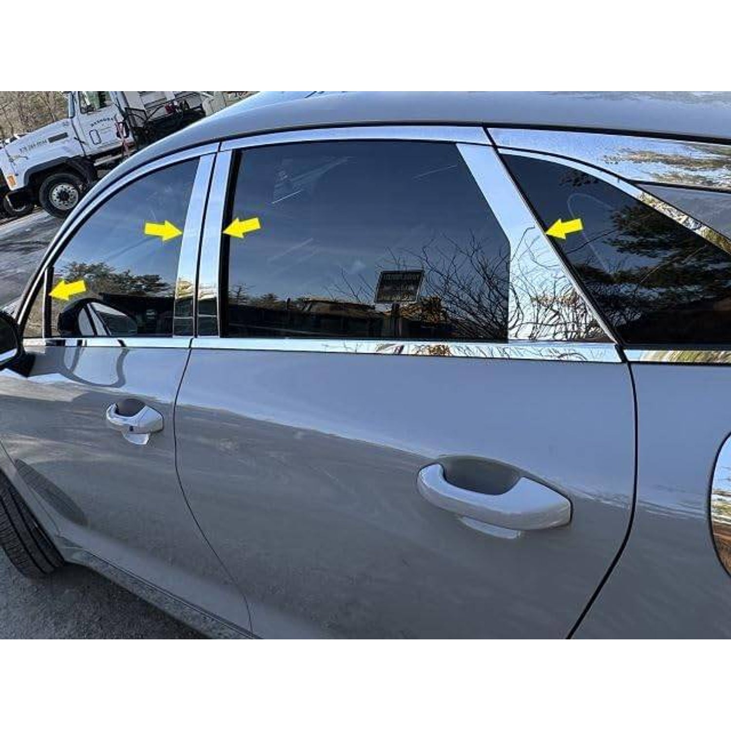 8Pc Stainless Steel Pillar Trim <br>21-24 Kia K5