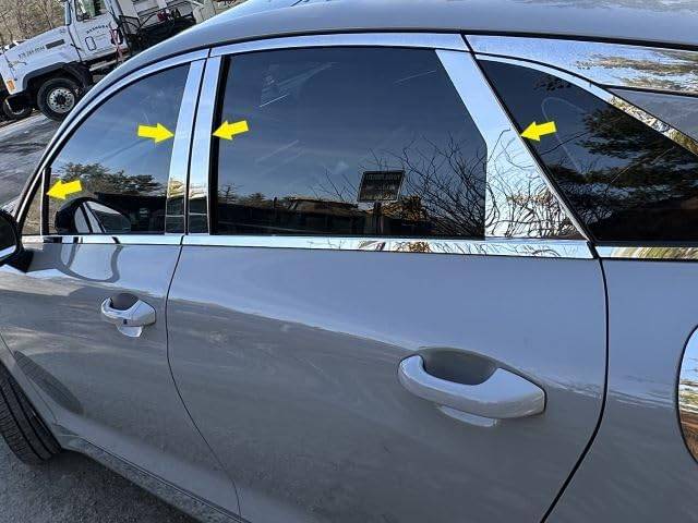8Pc Stainless Steel Pillar Trim <br>21-24 Kia K5