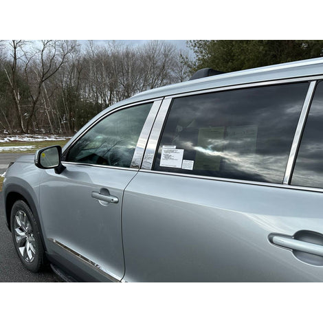 6Pc Stainless Steel Pillar Trim <br>2024 Toyota Grand Highlander
