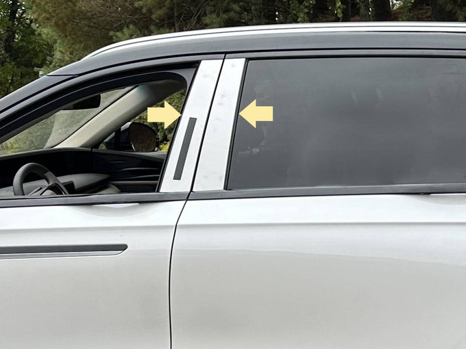 4Pc Stainless Steel Pillar Trim <br>24-25 Lincoln Nautilus
