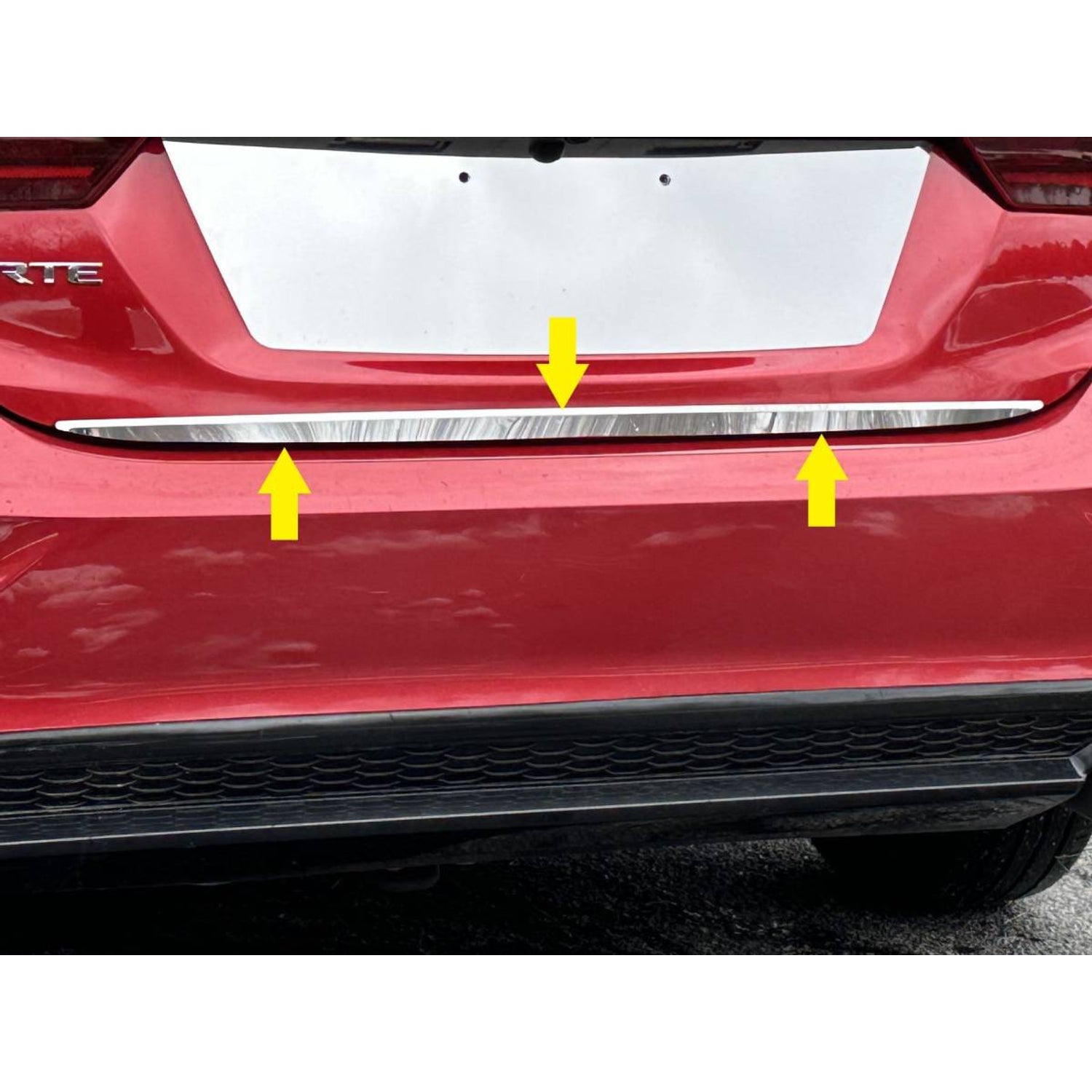 1Pc Stainless Steel Rear Deck Accent <br>19-24 Kia Forte