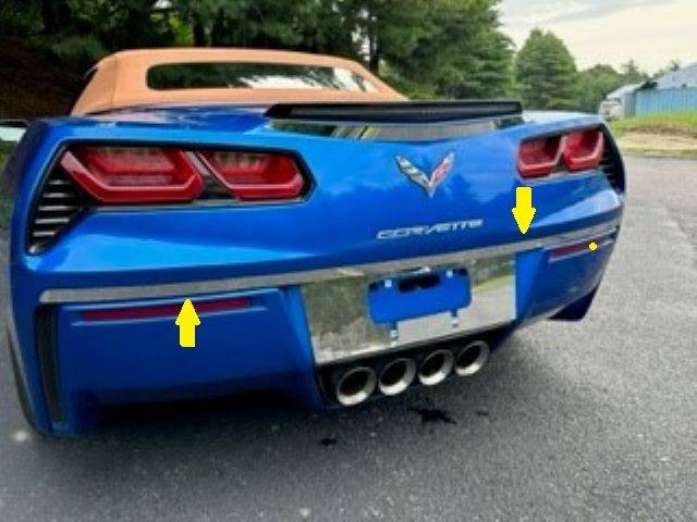 1Pc Stainless Steel Rear Deck Accent <br>14-19 Chevy Corvette