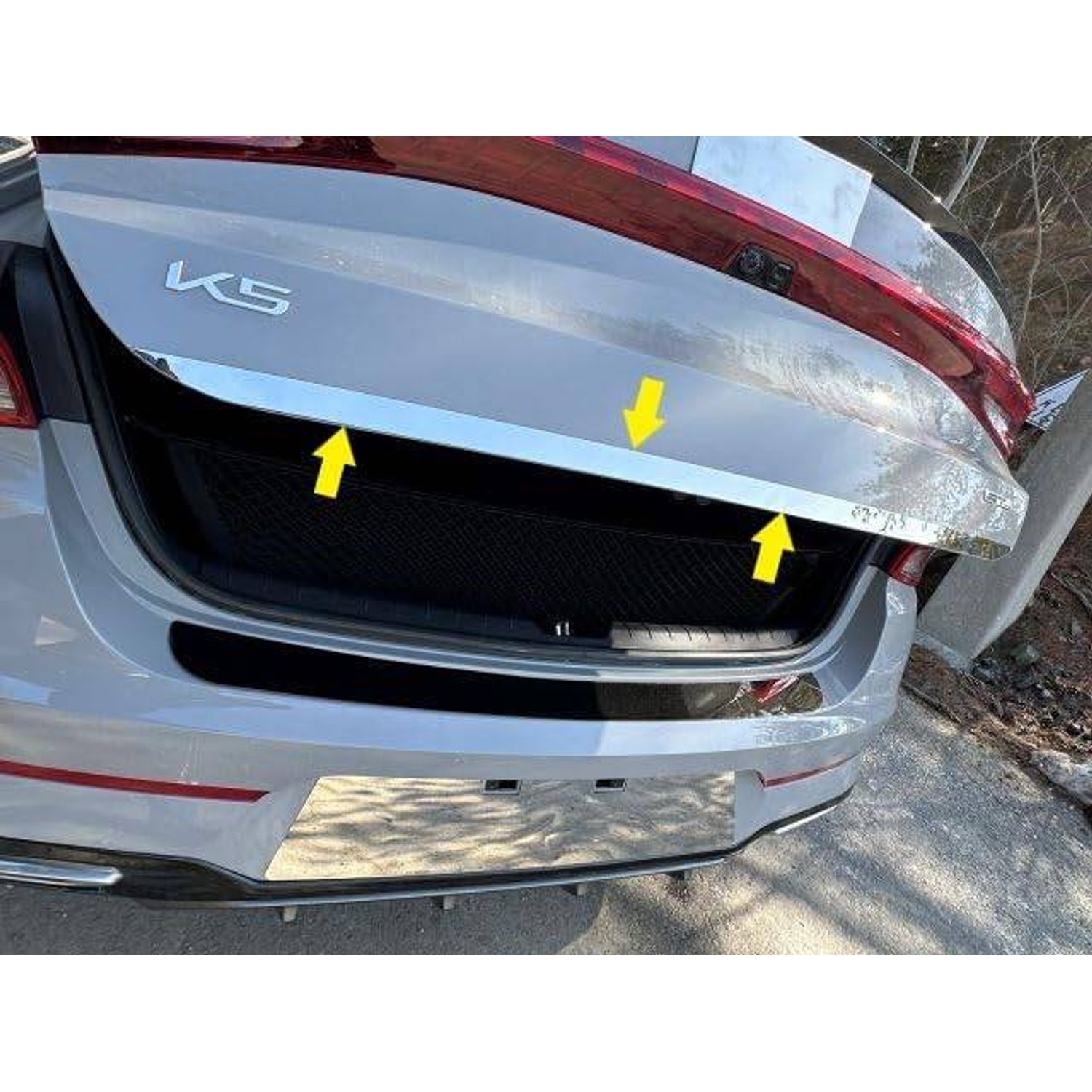 1Pc Stainless Steel Rear Deck Accent <br>21-24 Kia K5