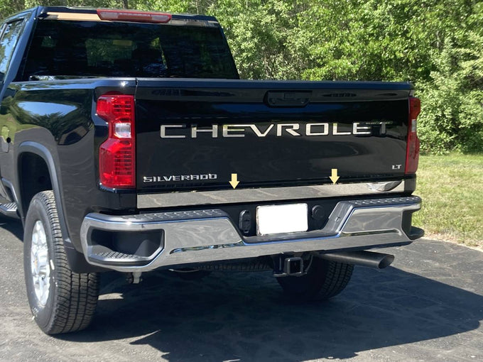 1Pc Stainless Steel Tailgate Trim <br>20-24 Chevy Silverado HD