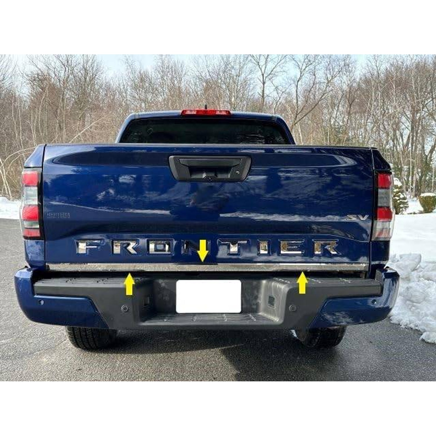 1Pc Stainless Steel Rear Deck Accent <br>22-24 Nissan Frontier