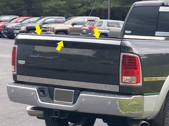1Pc Stainless Steel Top Tailgate Accent <br>10-18 Ram Trucks Ram HD