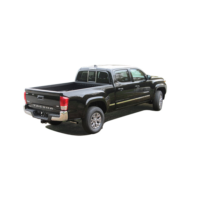 2pcs Stainless Steel Sliding Rear Window Trim Accents<br>16-23 Toyota Tacoma