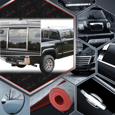 2pcs Stainless Steel Sliding Rear Window Trim Accents<br>16-23 Toyota Tacoma