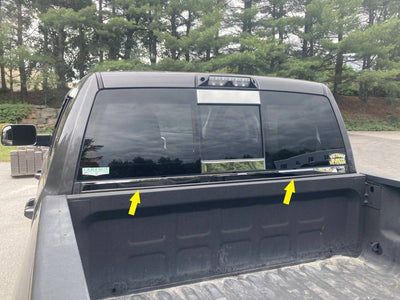 1Pc Stainless Steel Under Rear Window Trim <br>10-18 Ram Trucks Ram 2500 HD, 3500 HD