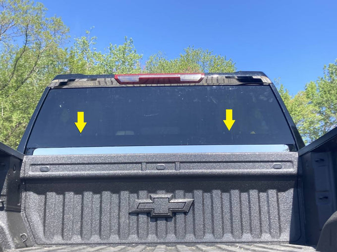 1Pc Stainless Rear Window Bottom <br>20-24 Chevy Silverado HD