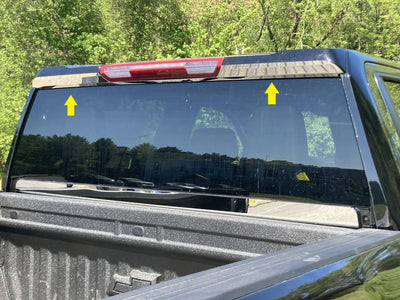 1Pc Stainless Rear Window Top <br>20-24 Chevy Silverado HD