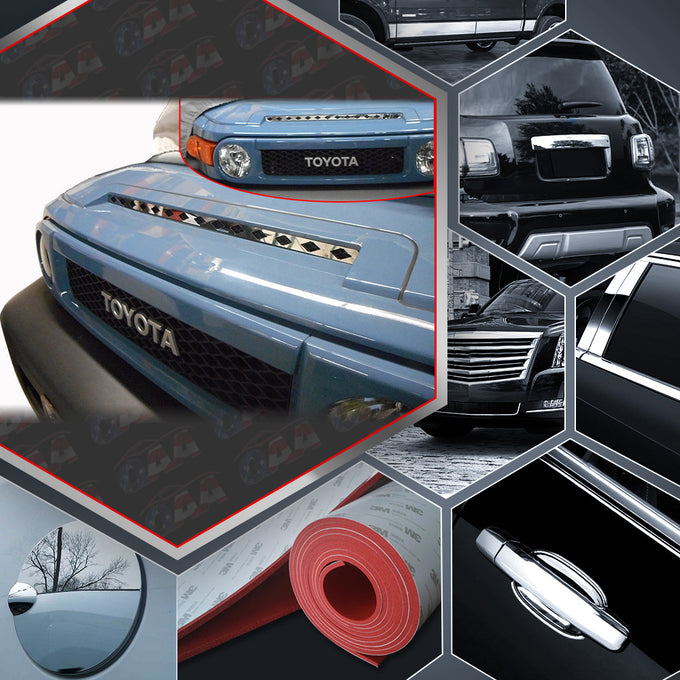 Stainless Steel Front Grille Accent Trim<br>07-10 Toyota FJ Cruiser