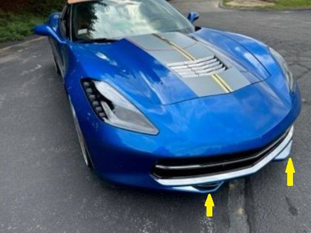 2Pc Stainless Steel Front Accent Trim <br>14-19 Chevy Corvette C7 2-door