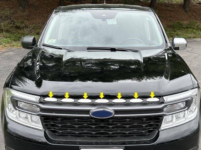 7Pc Stainless Steel Grille Accent <br>22-24 Ford Maverick