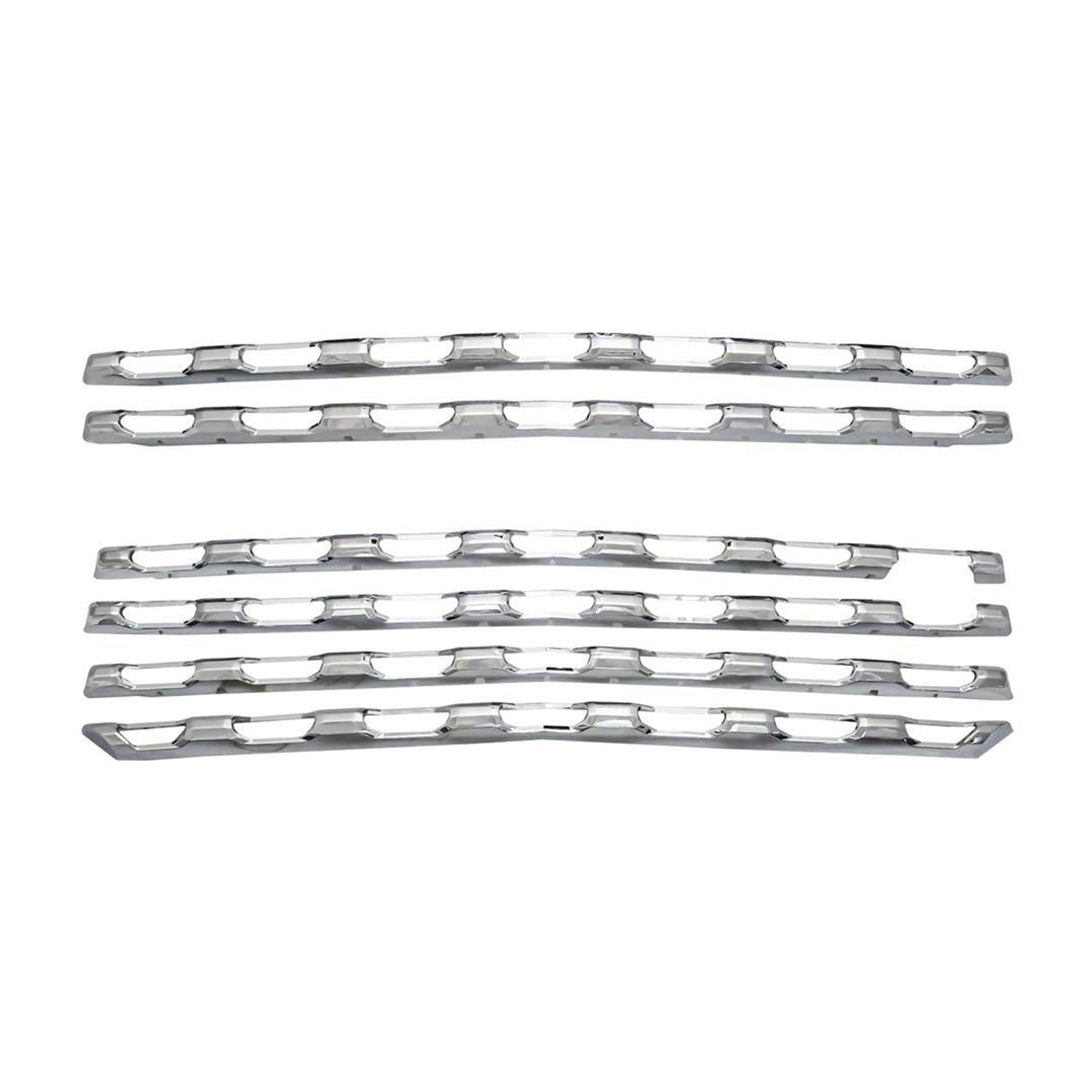 6Pc Chrome ABS Grille Overlay <br>19-21 Chevy Silverado
