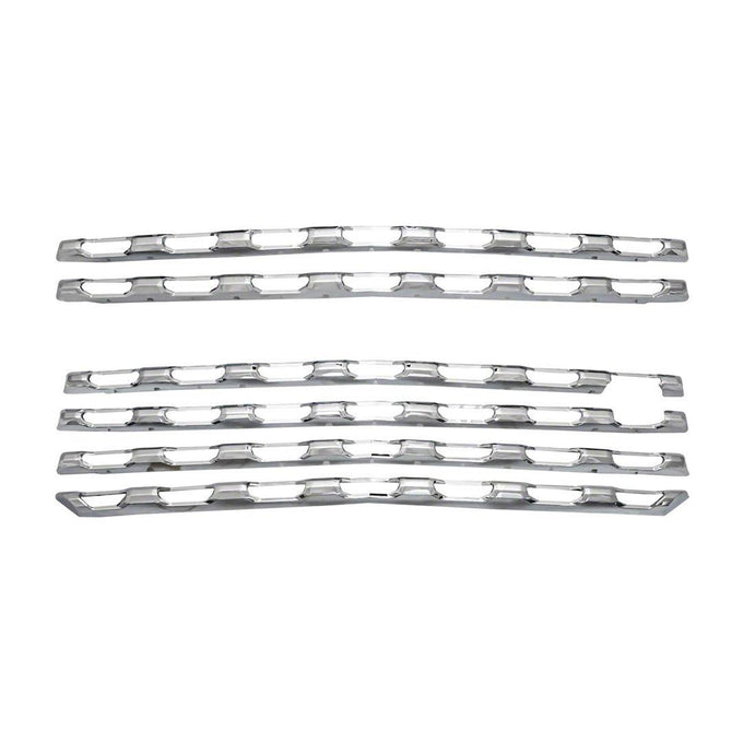 6Pc Chrome ABS Grille Overlay <br>19-21 Chevy Silverado