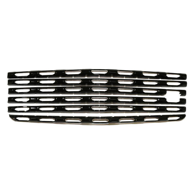 6Pc Gloss Black ABS Grille Overlay <br>19-21 Chevy Silverado SG