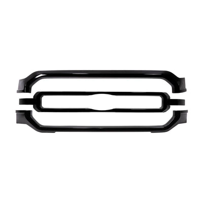 3Pc Gloss Black ABS Grille Overlay <br>21-24 Ford F-150