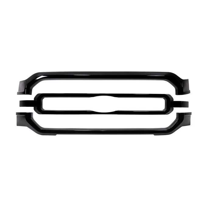 3Pc Gloss Black ABS Grille Overlay <br>21-24 Ford F-150
