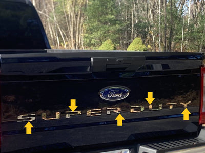 10Pc Stainless Steel Graphic Emblem <br>23-24 Ford Super Duty