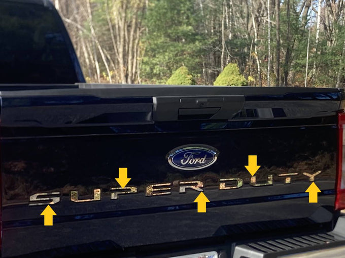 10Pc Stainless Steel Graphic Emblem <br>23-24 Ford Super Duty