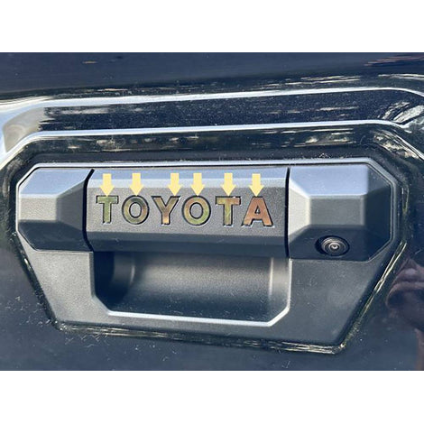 6Pc Stainless Steel Graphic Tailgate Handle <br>2024 Toyota Tacoma