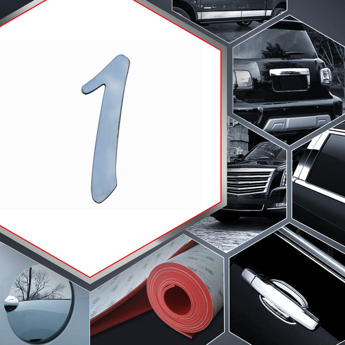 1 PC Stainless Steel Number Decal <br>Universal Fitment