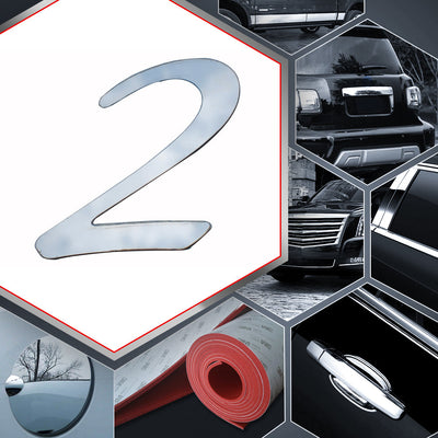 1 PC Stainless Steel Number Decal <br>Universal Fitment