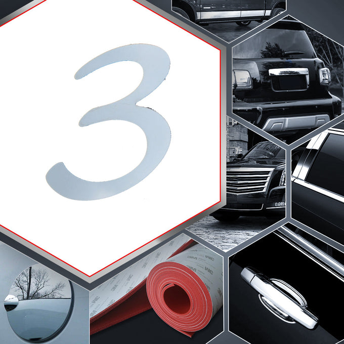 1 PC Stainless Steel Number Decal <br>Universal Fitment