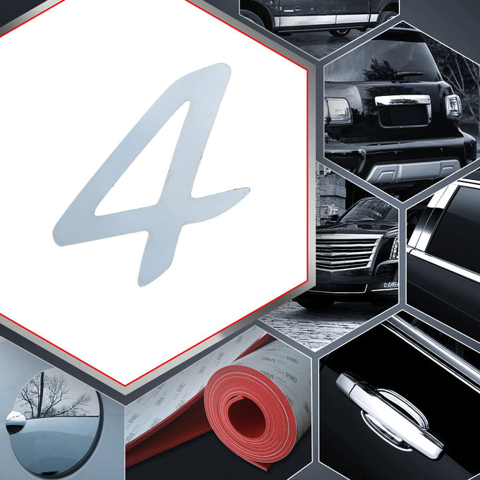 1 PC Stainless Steel Number Decal <br>Universal Fitment