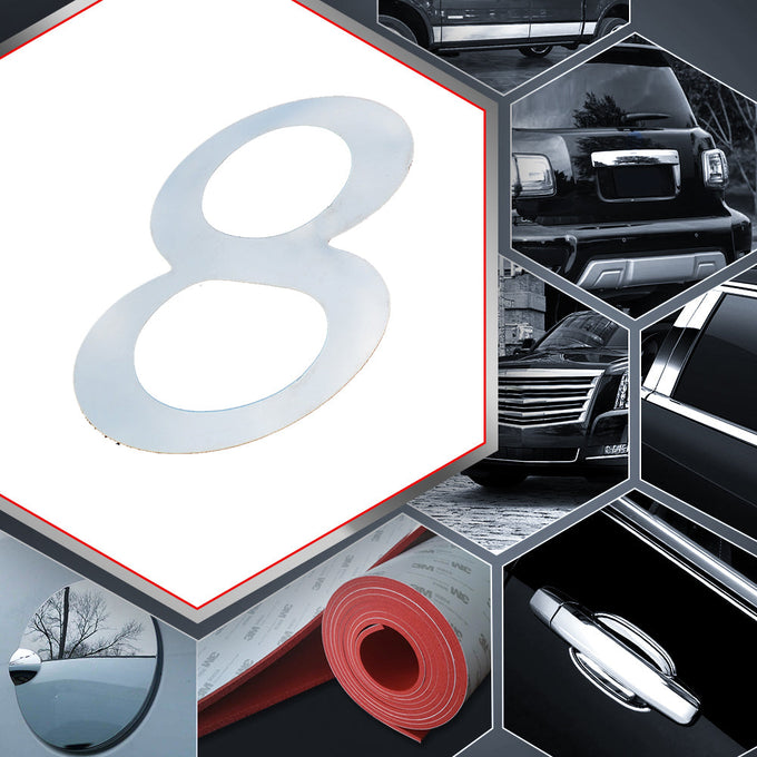 1 PC Stainless Steel Number Decal <br>Universal Fitment