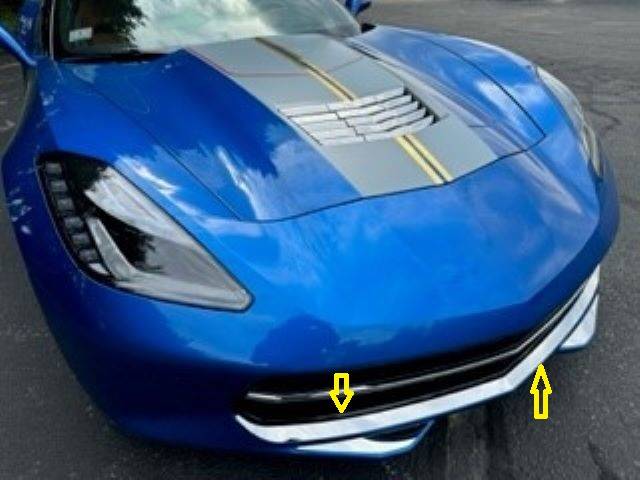 1Pc Stainless Steel Lower Front Grill Trim <br>14-19 Chevy Corvette C7