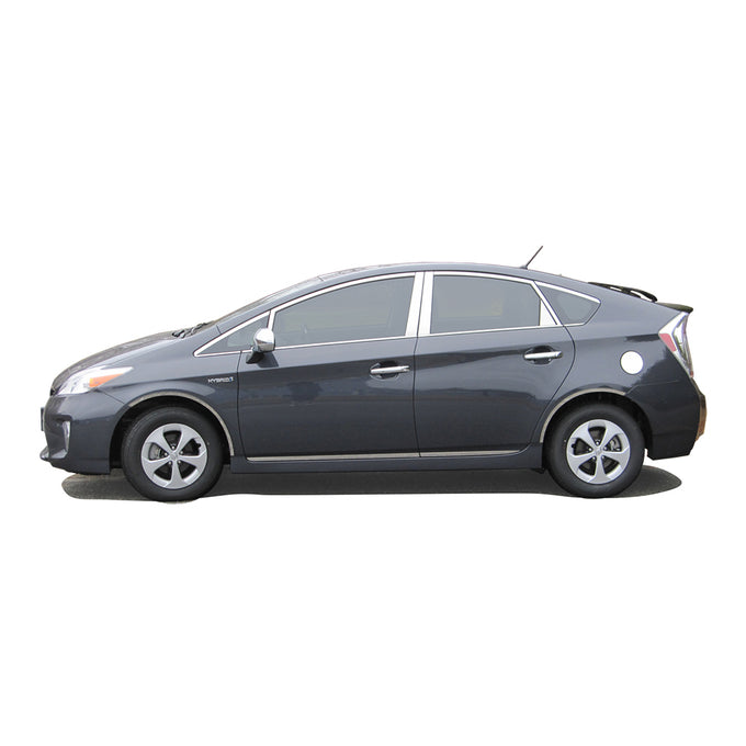 2pcs Stainless Steel Rocker Panel Trim<br>10-15 Toyota Prius