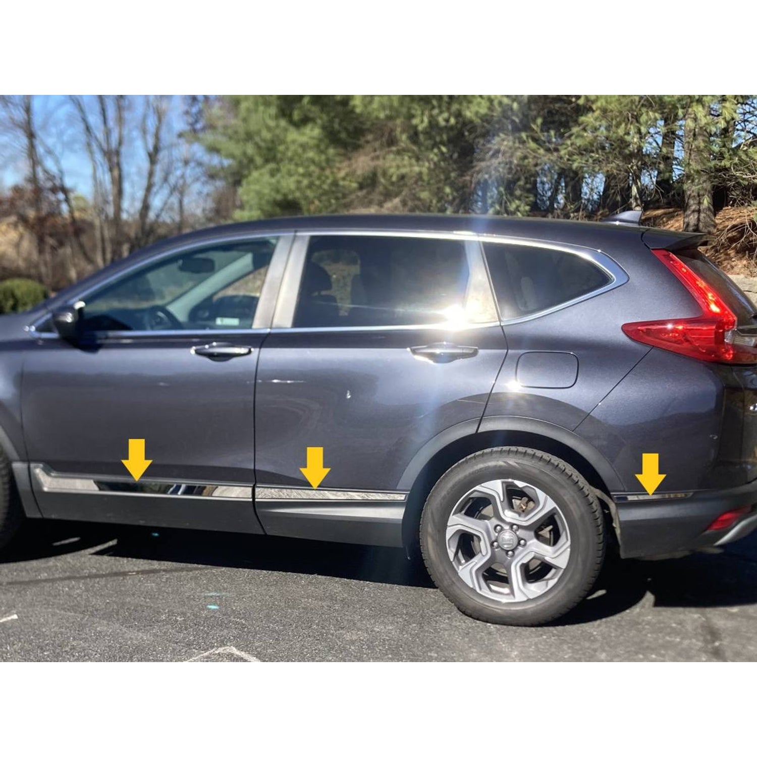 6Pc Stainless Steel Rocker Panel Trim <br>17-22 Honda CR-V